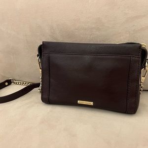 Rebecca Minkoff Mini Crosby Crossbody Color BLACK CHERRY, 9”L 6”H 2”W.